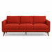 Pandora Fabric in color Rust made on a sofa is a Solid Textured Metallic Linen Look Fabric that is good for Drapery & Curtain Fabric and Upholstery Fabric