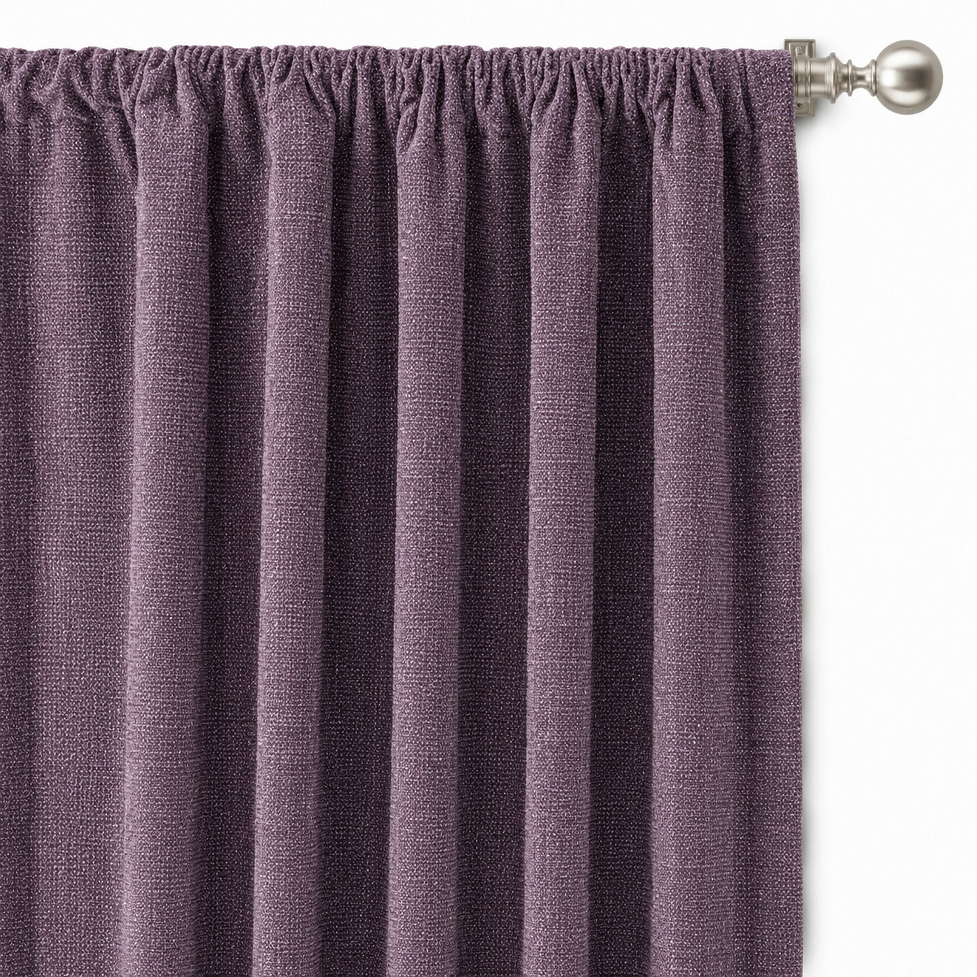 Pandora Fabric in color Lilac made as a drapery is a Solid Textured Metallic Linen Look Fabric that is good for Drapery & Curtain Fabric and Upholstery Fabric