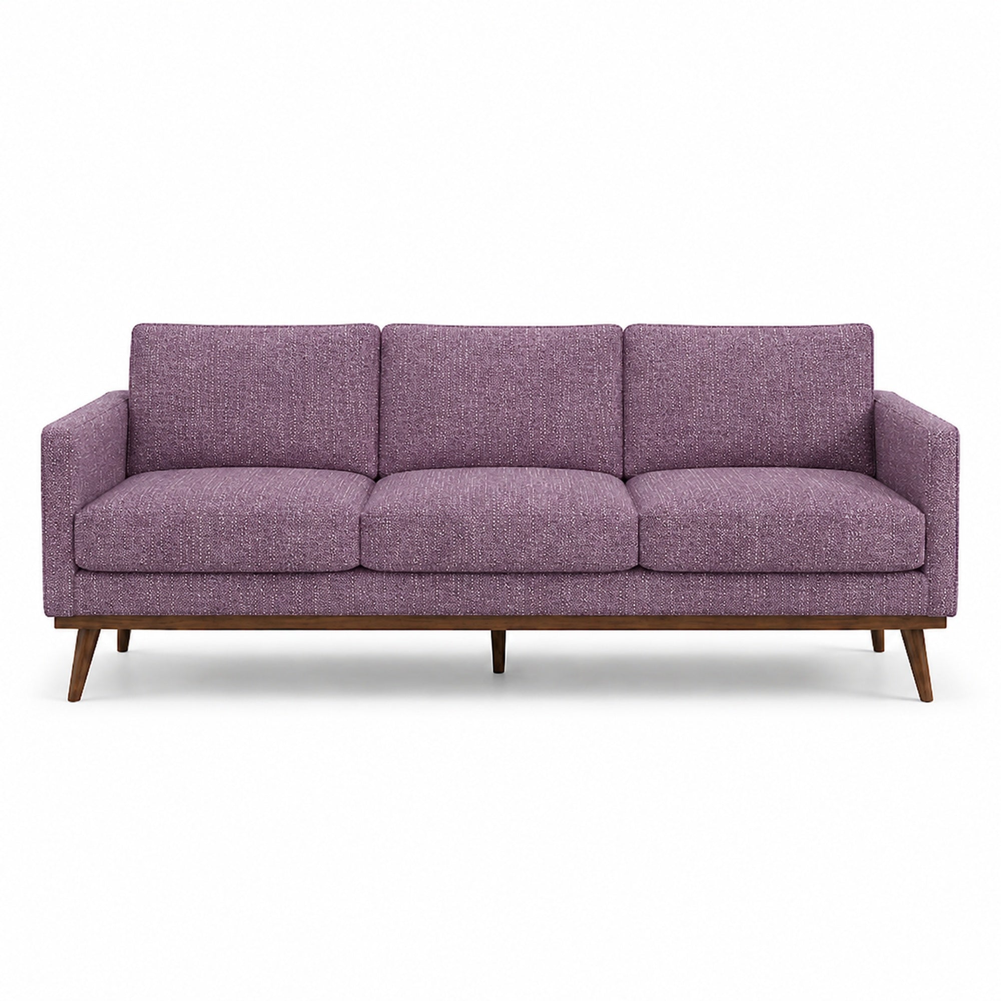 Pandora Fabric in color Lilac made on a sofa is a Solid Textured Metallic Linen Look Fabric that is good for Drapery & Curtain Fabric and Upholstery Fabric
