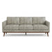 Pandora Fabric in color Silver made on a sofa is a Solid Textured Metallic Linen Look Fabric that is good for Drapery & Curtain Fabric and Upholstery Fabric