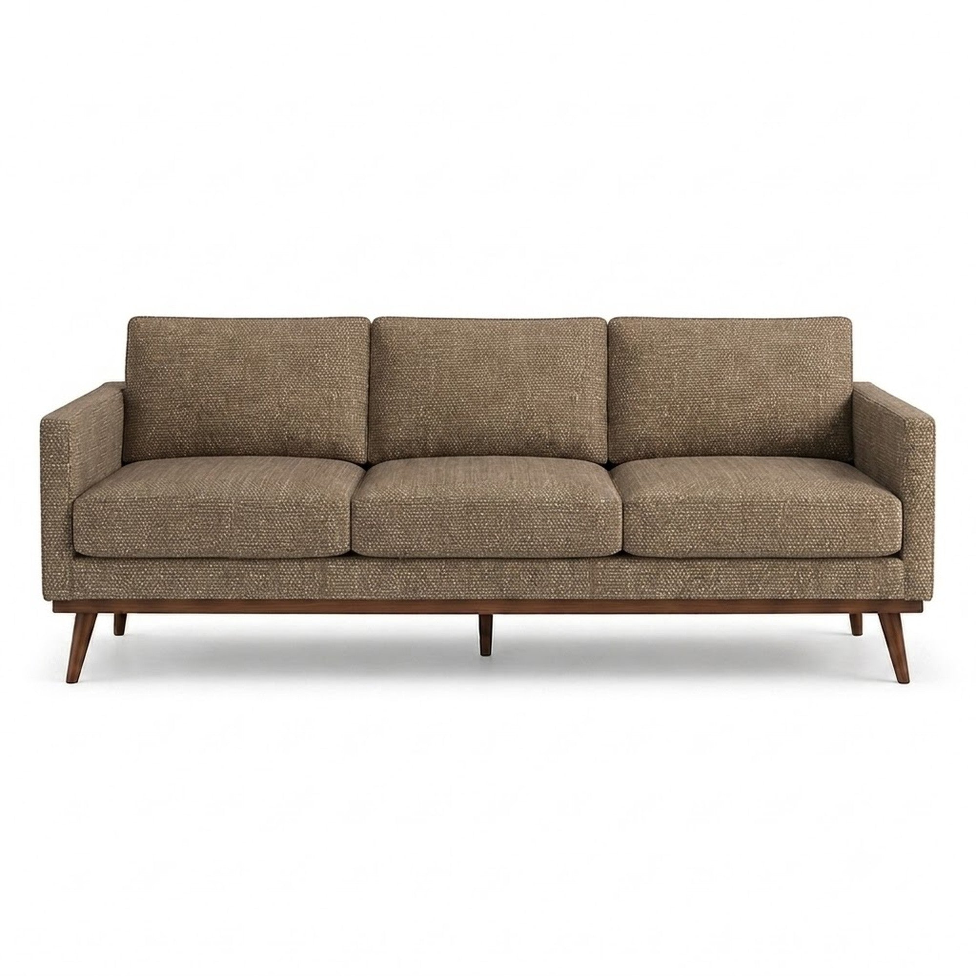 Pandora Fabric in color Beige made on a sofa is a Solid Textured Metallic Linen Look Fabric that is good for Drapery & Curtain Fabric and Upholstery Fabric