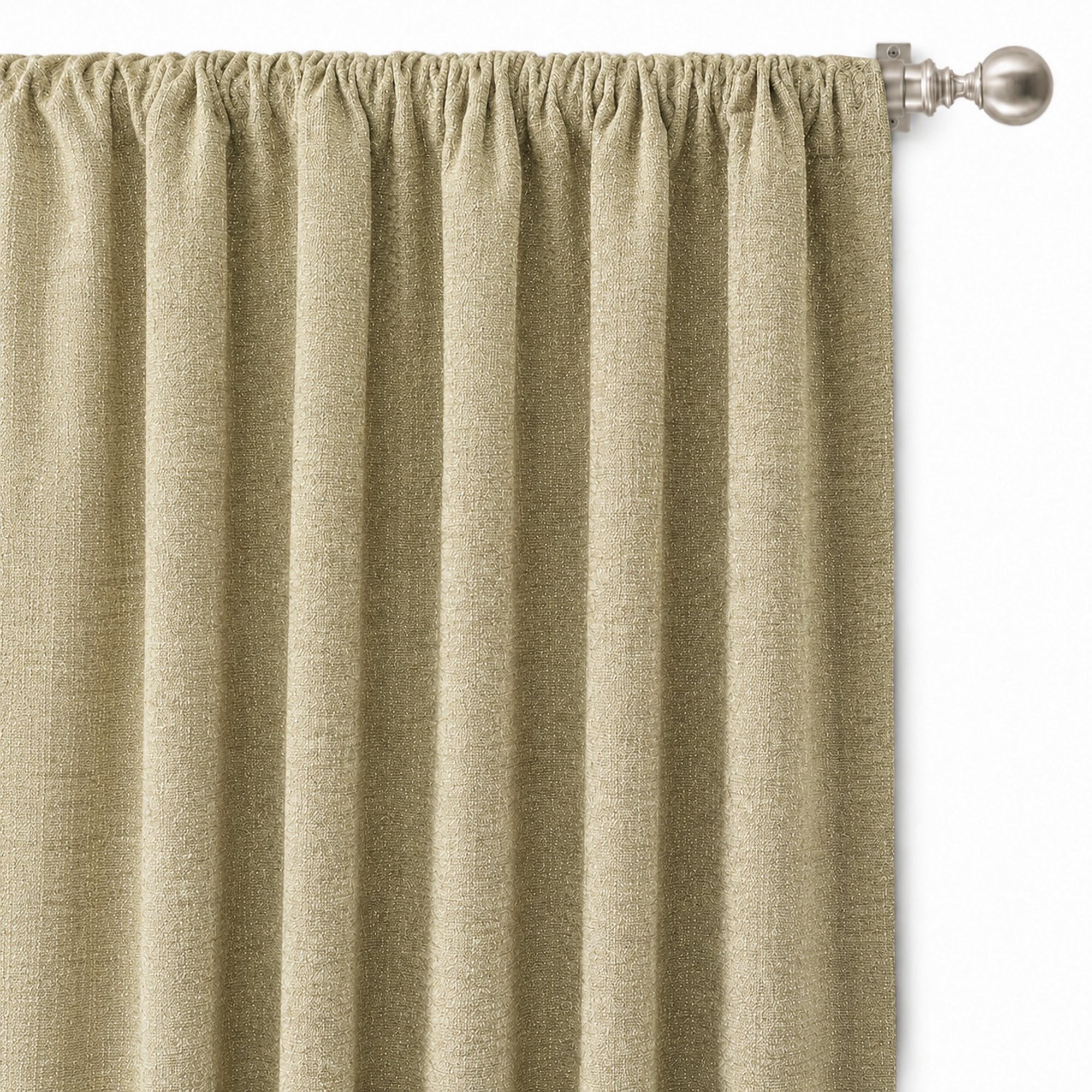 Pandora Fabric in color Biscuit made as a drapery is a Solid Textured Metallic Linen Look Fabric that is good for Drapery & Curtain Fabric and Upholstery Fabric