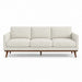 Pandora Fabric in color White made on a sofa is a Solid Textured Metallic Linen Look Fabric that is good for Drapery & Curtain Fabric and Upholstery Fabric