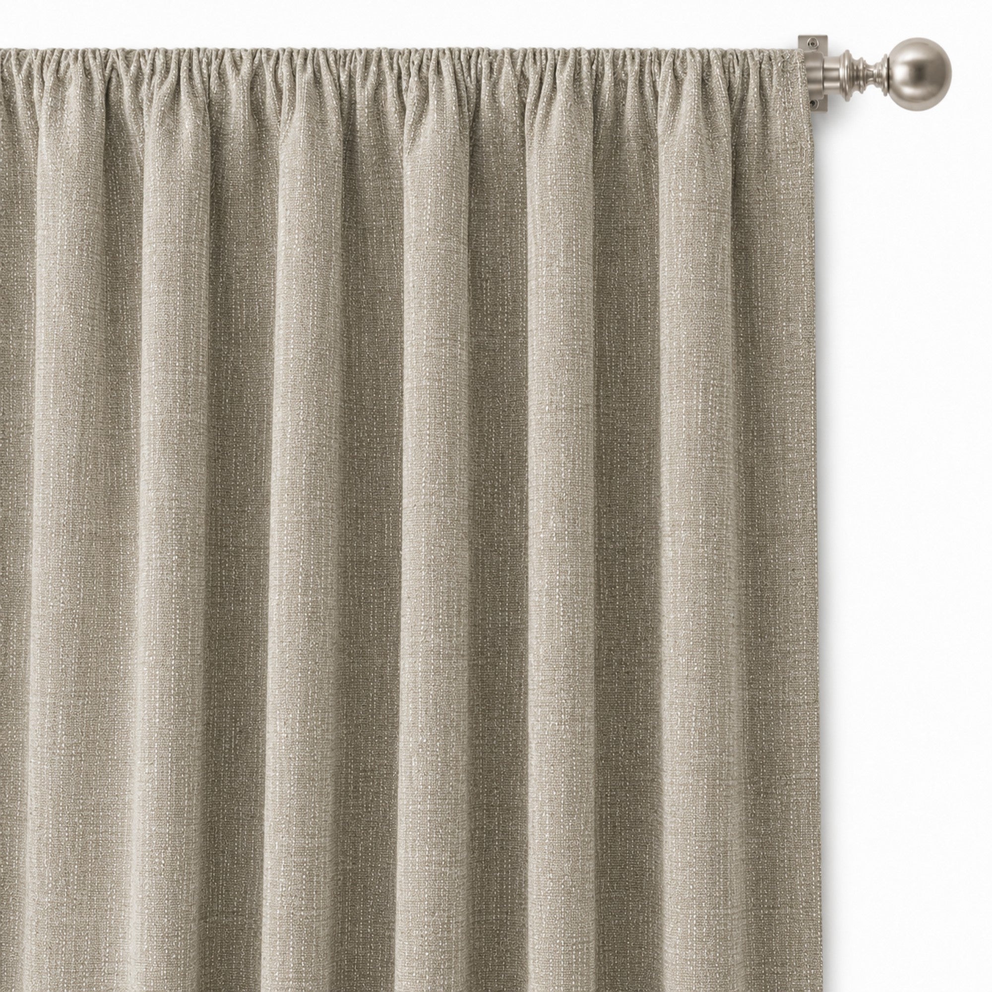 Pandora Fabric in color Walnut made as a drapery is a Solid Textured Metallic Linen Look Fabric that is good for Drapery & Curtain Fabric and Upholstery Fabric
