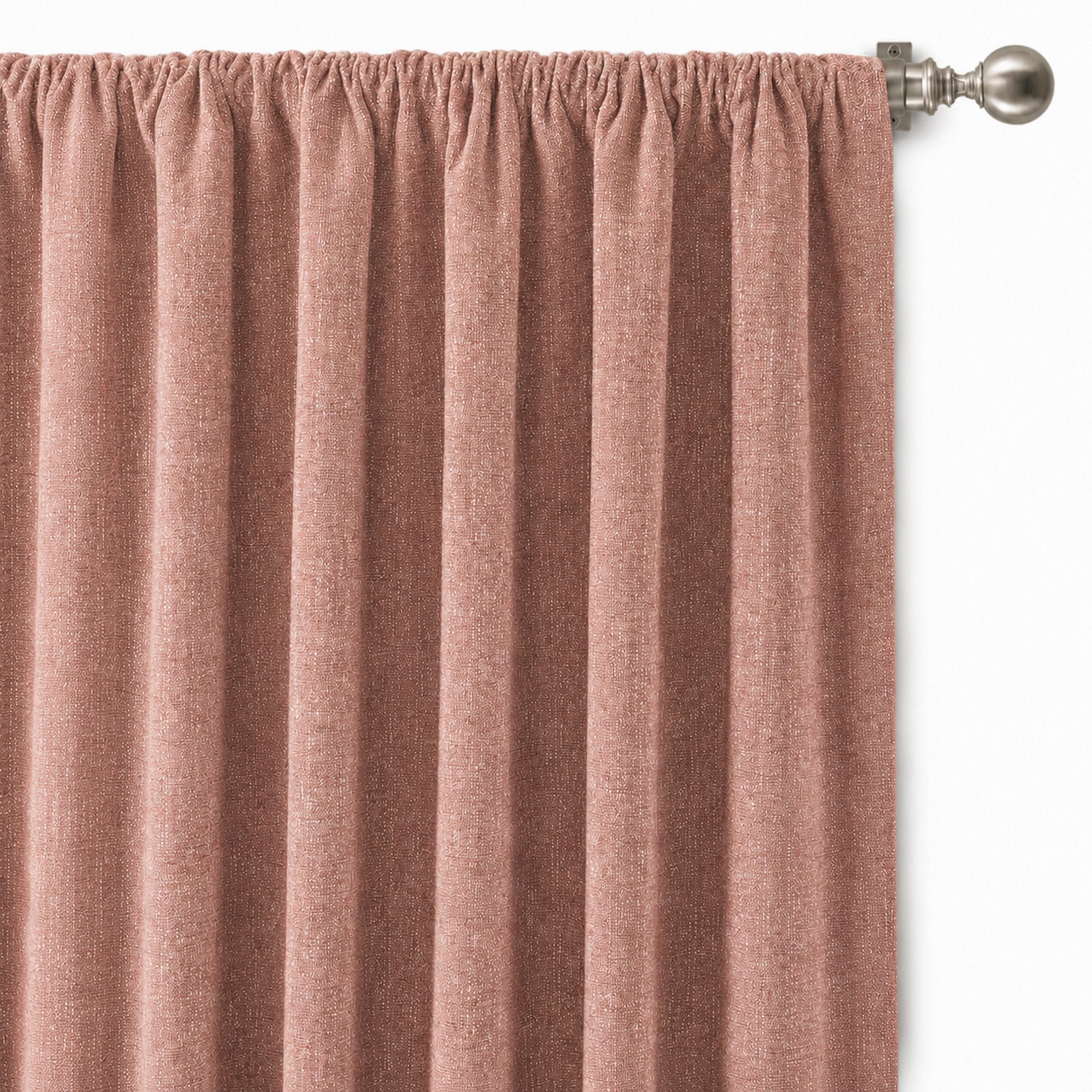 Pandora Fabric in color Carnation made as a drapery is a Solid Textured Metallic Linen Look Fabric that is good for Drapery & Curtain Fabric and Upholstery Fabric