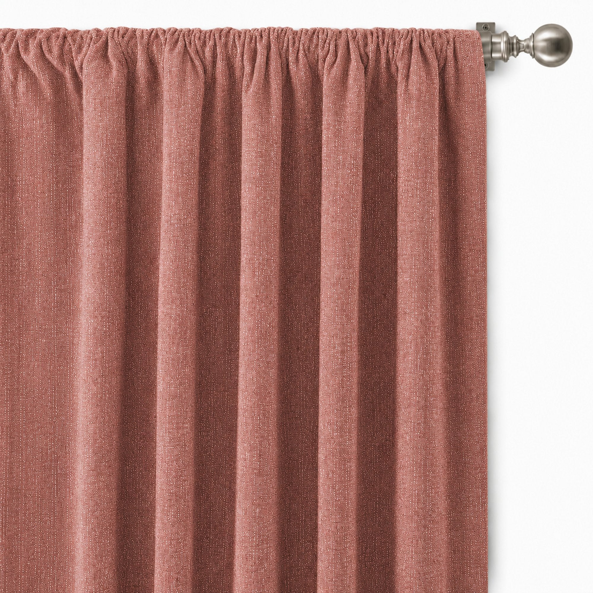 Pandora Fabric in color Rouge made as a drapery is a Solid Textured Metallic Linen Look Fabric that is good for Drapery & Curtain Fabric and Upholstery Fabric