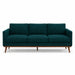 Pandora Fabric in color Peacock made on a sofa is a Solid Textured Metallic Linen Look Fabric that is good for Drapery & Curtain Fabric and Upholstery Fabric