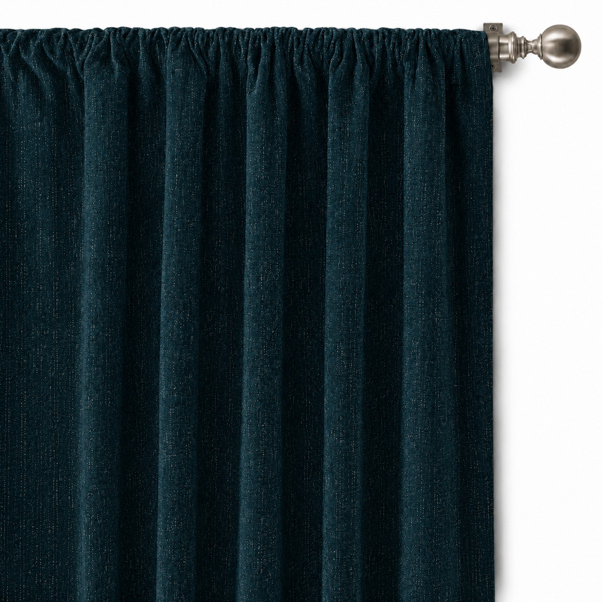 Pandora Fabric in color Denim made as a drapery is a Solid Textured Metallic Linen Look Fabric that is good for Drapery & Curtain Fabric and Upholstery Fabric