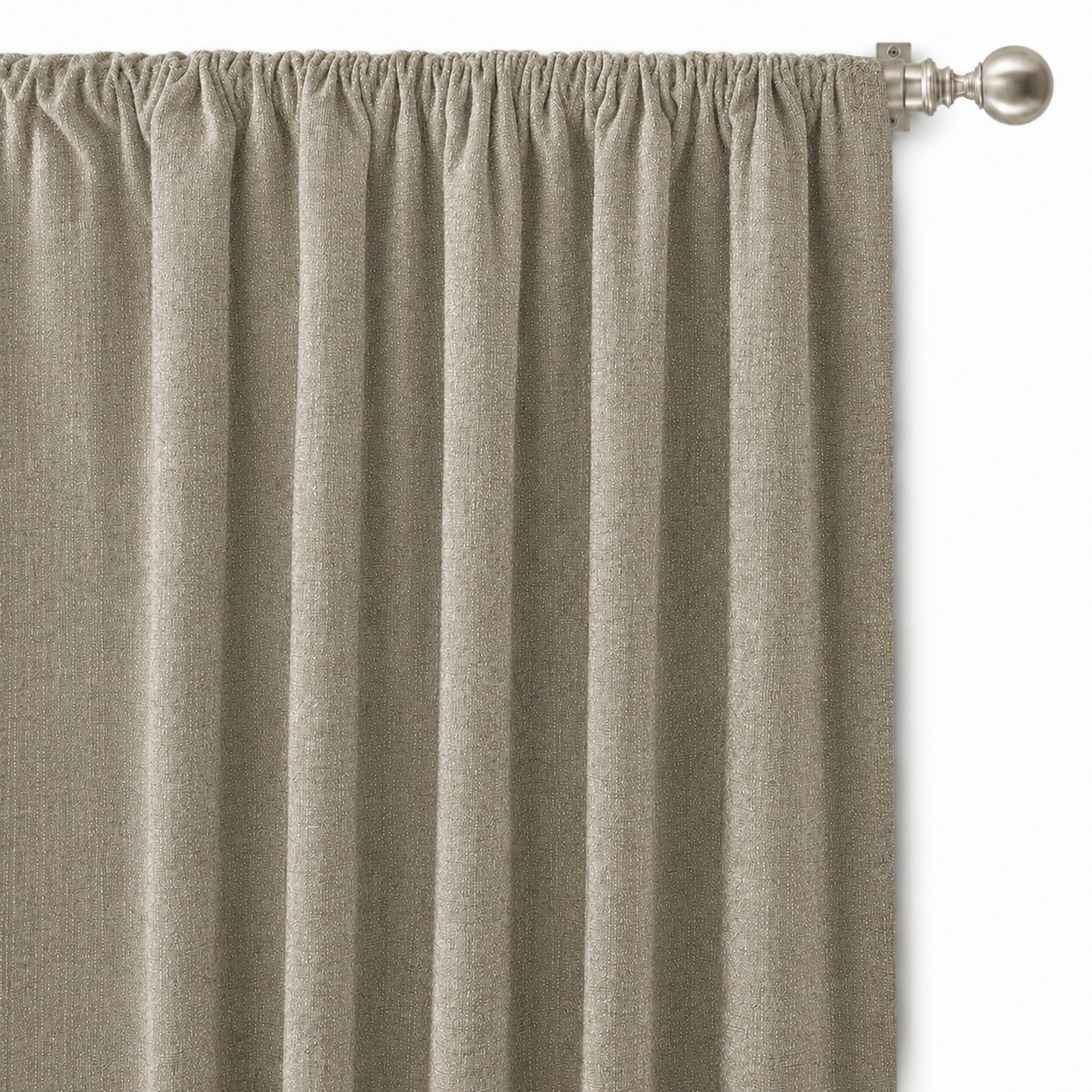 Pandora Fabric in color Linen made as a drapery is a Solid Textured Metallic Linen Look Fabric that is good for Drapery & Curtain Fabric and Upholstery Fabric