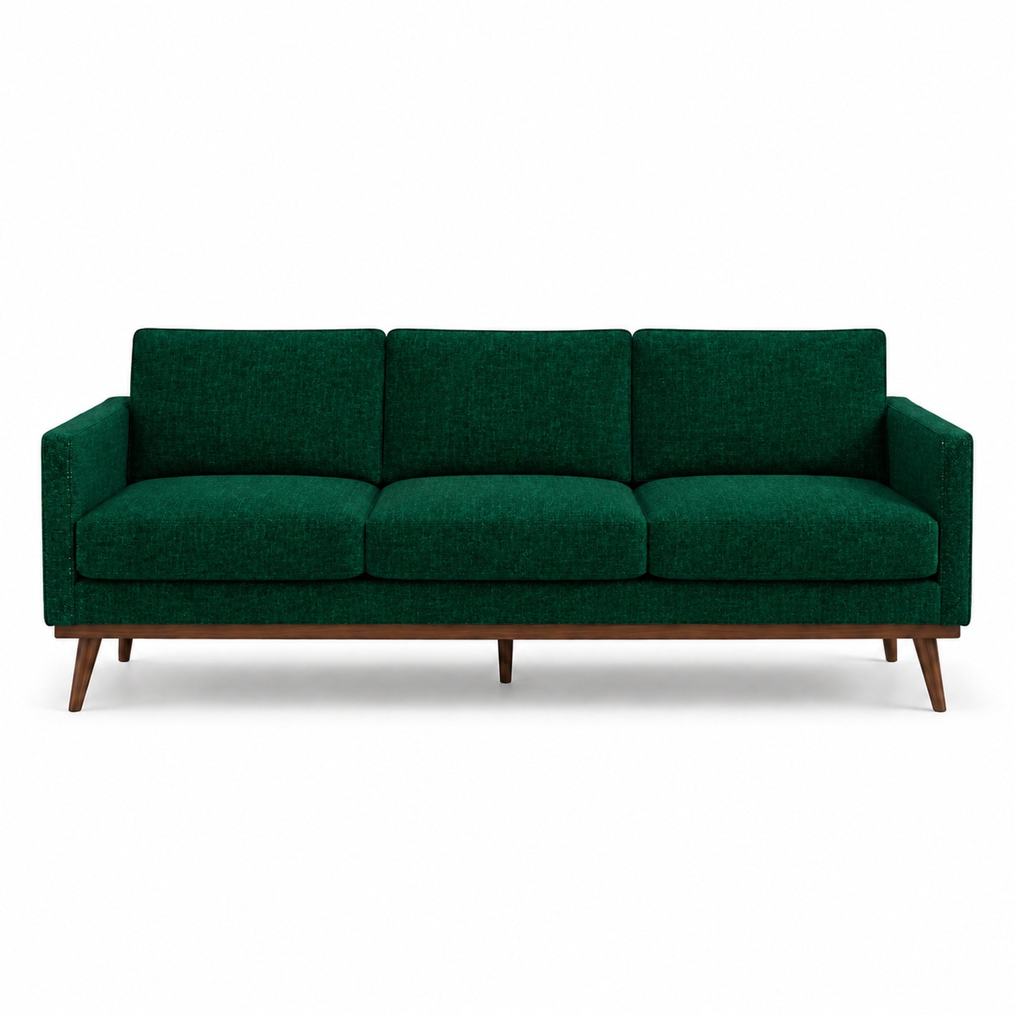 Pandora Fabric in color Hunter made on a sofa is a Solid Textured Metallic Linen Look Fabric that is good for Drapery & Curtain Fabric and Upholstery Fabric