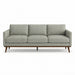 Pandora Fabric in color Platinum made on a sofa is a Solid Textured Metallic Linen Look Fabric that is good for Drapery & Curtain Fabric and Upholstery Fabric
