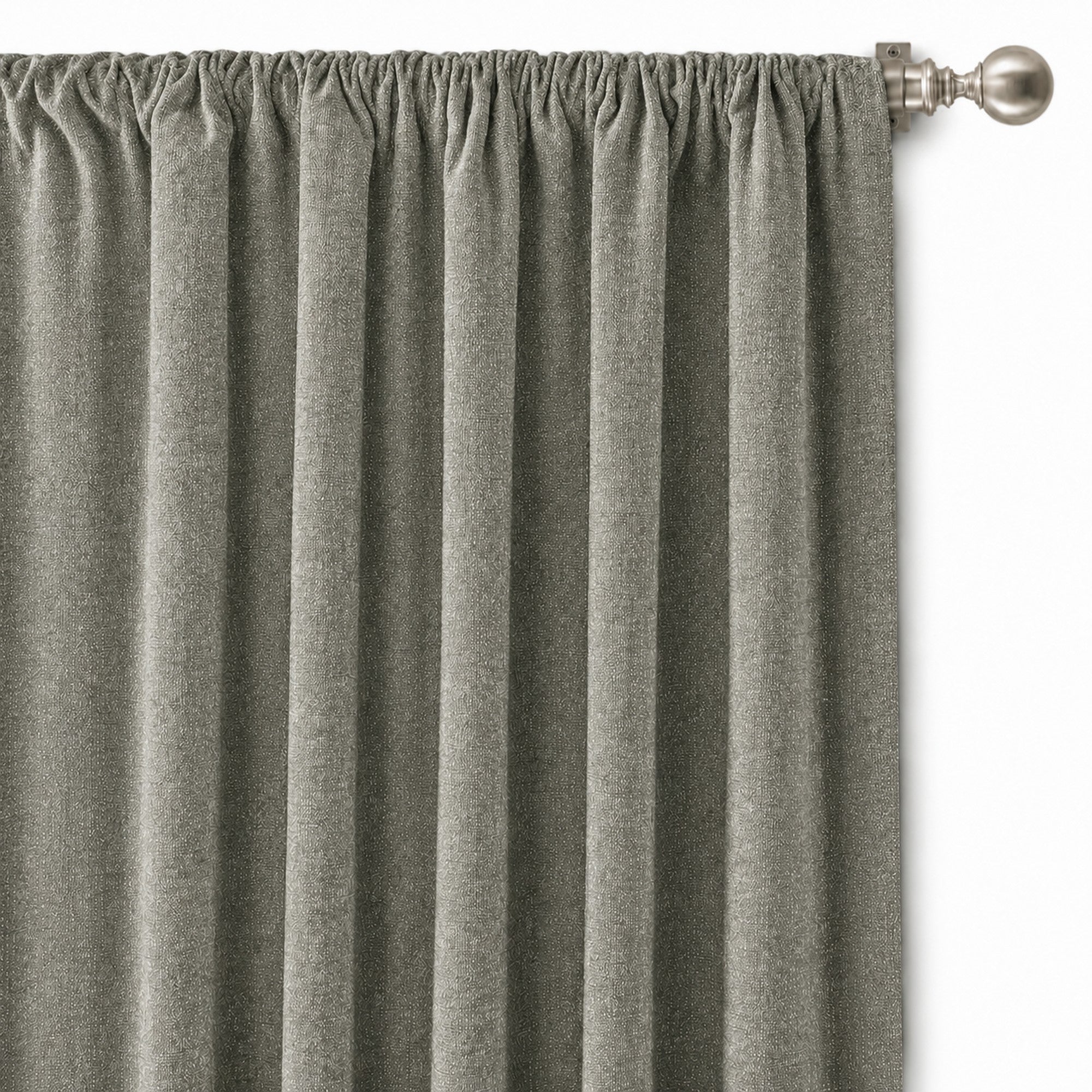 Pandora Fabric in color Smoke made as a drapery is a Solid Textured Metallic Linen Look Fabric that is good for Drapery & Curtain Fabric and Upholstery Fabric