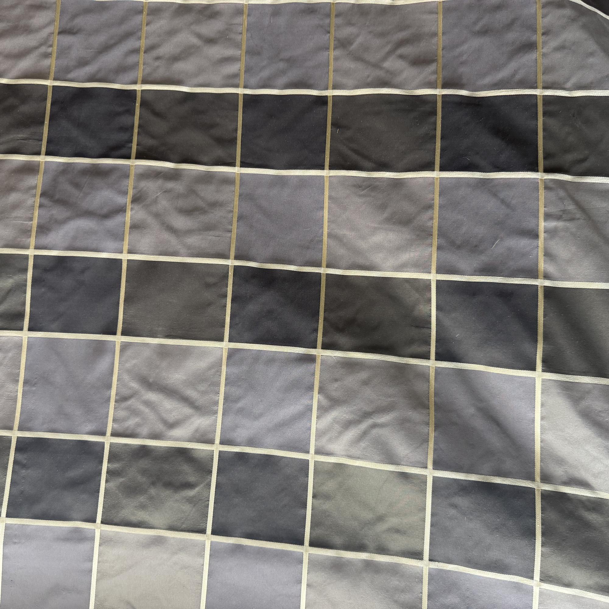 Passi Fabric in color Bark is a Striped Square Geometric Silk Fabric pattern good for Drapery & Curtain Fabric