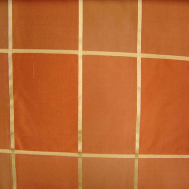 Passi Fabric in color Brick is a Striped Square Geometric Silk Fabric pattern good for Drapery & Curtain Fabric