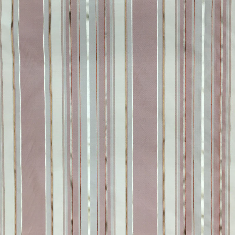 Radicci Fabric in color Almond is a Metallic Multi-Colored Stripe Silk Fabric pattern good for Drapery & Curtain Fabric
