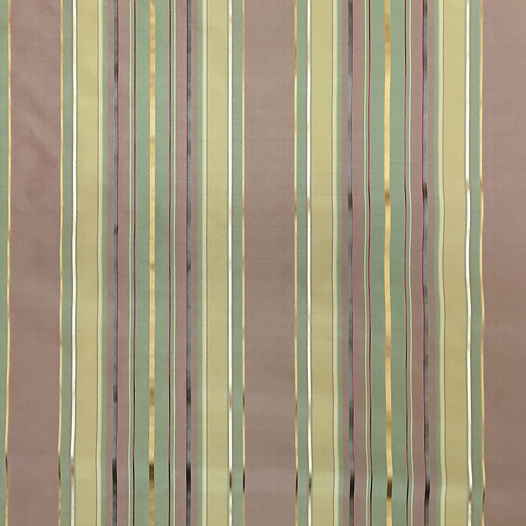 Radicci Fabric in color Coral is a Metallic Multi-Colored Stripe Silk Fabric pattern good for Drapery & Curtain Fabric