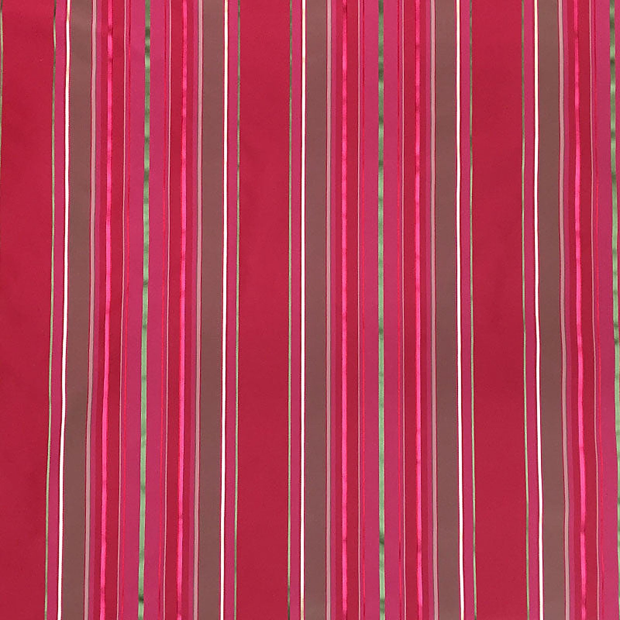 Radicci Fabric in color Raspberry is a Metallic Multi-Colored Stripe Silk Fabric pattern good for Drapery & Curtain Fabric