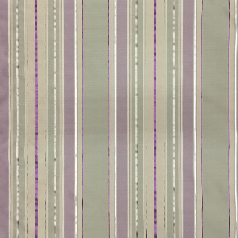 Radicci Fabric in color Aubergine is a Metallic Multi-Colored Stripe Silk Fabric pattern good for Drapery & Curtain Fabric