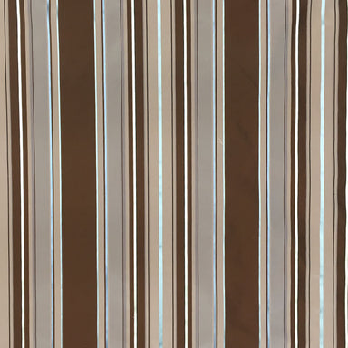 Radicci Fabric in color Espresso is a Metallic Multi-Colored Stripe Silk Fabric pattern good for Drapery & Curtain Fabric