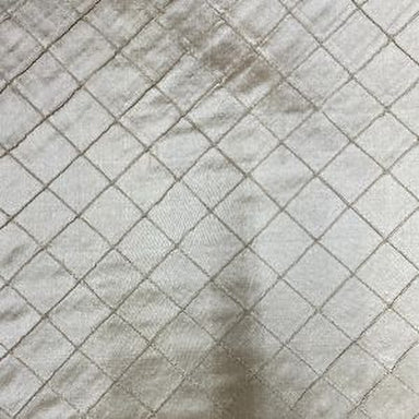 Raja Fabric in color Latte is a Solid Small Diamond Geometric Silk Fabric pattern good for Drapery & Curtain Fabric