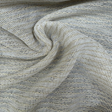 Ramona Fabric in color Natural is a Net-Like Sheer Strip Fabric pattern good for Drapery & Curtain Fabric