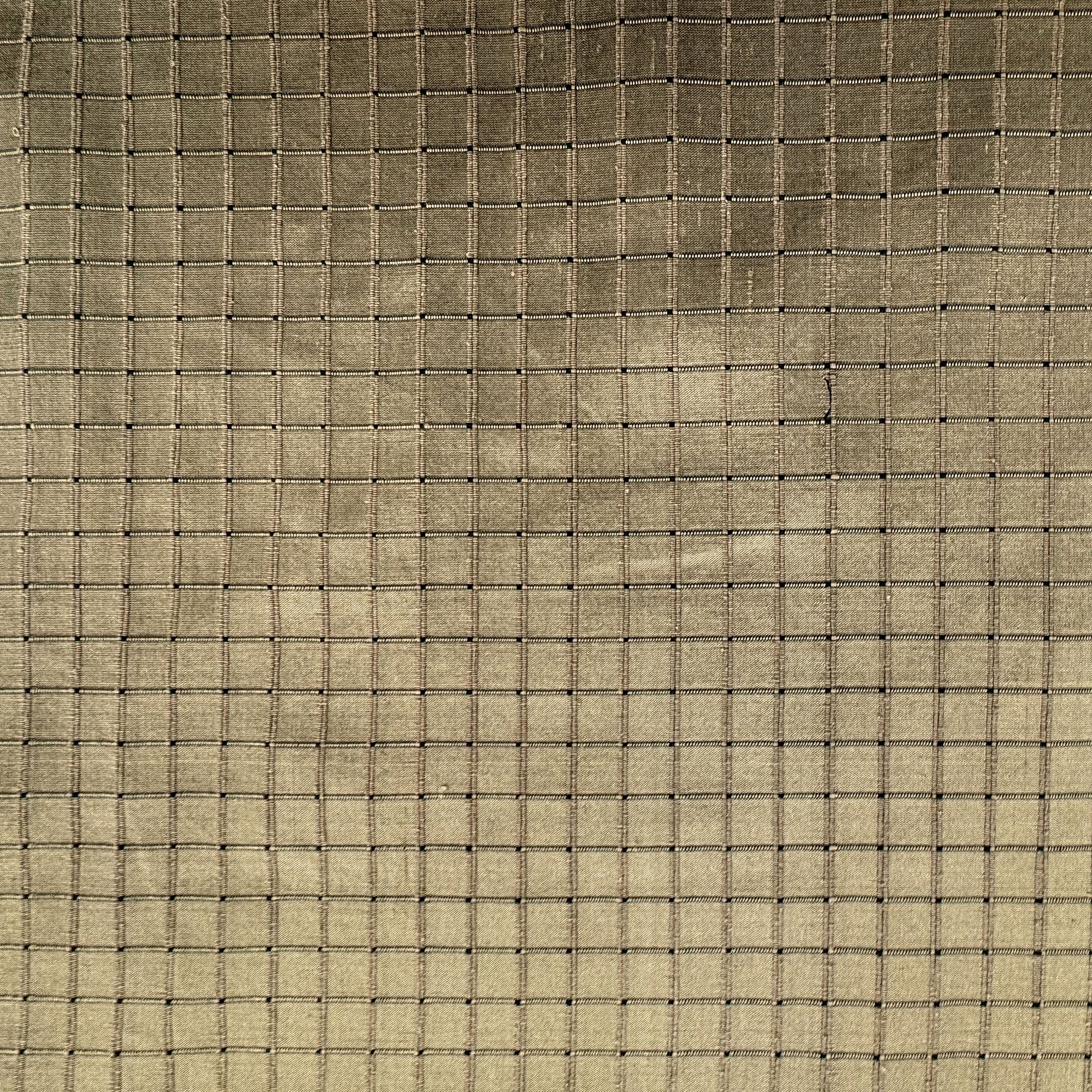 Rashid Fabric | Solid Small Square Geometric Silk Fabric | Drapery & Curtain Fabric