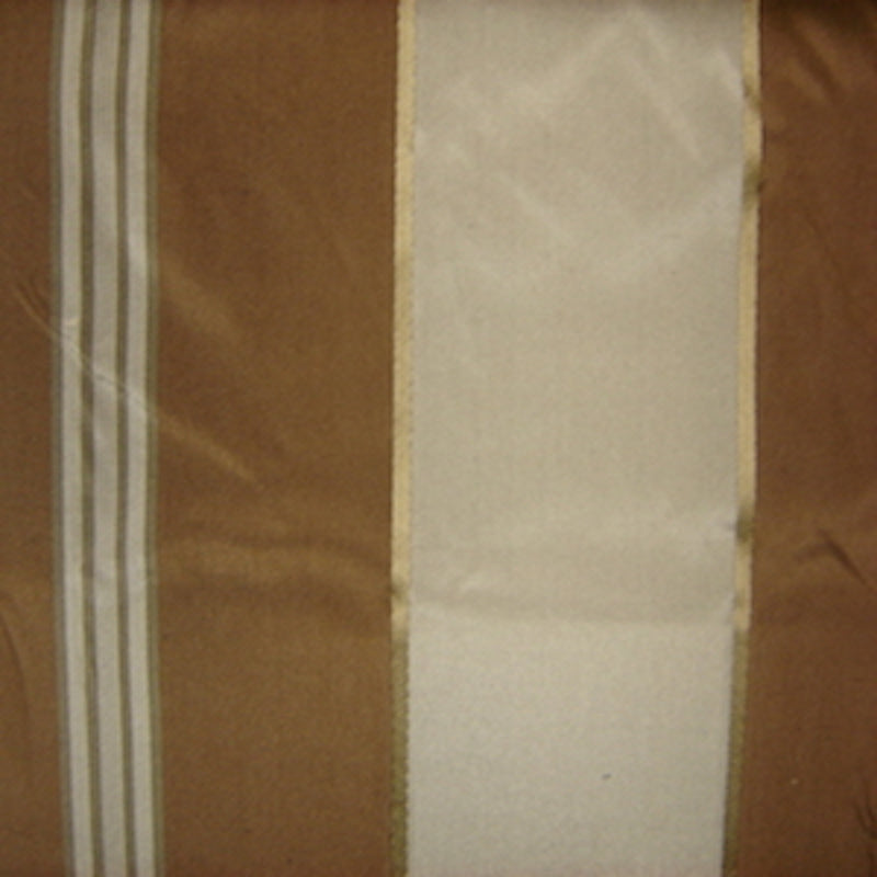 Renoir Fabric in color Chocolate is a Multi-Colored Wide Stripe Silk Fabric pattern good for Drapery & Curtain Fabric