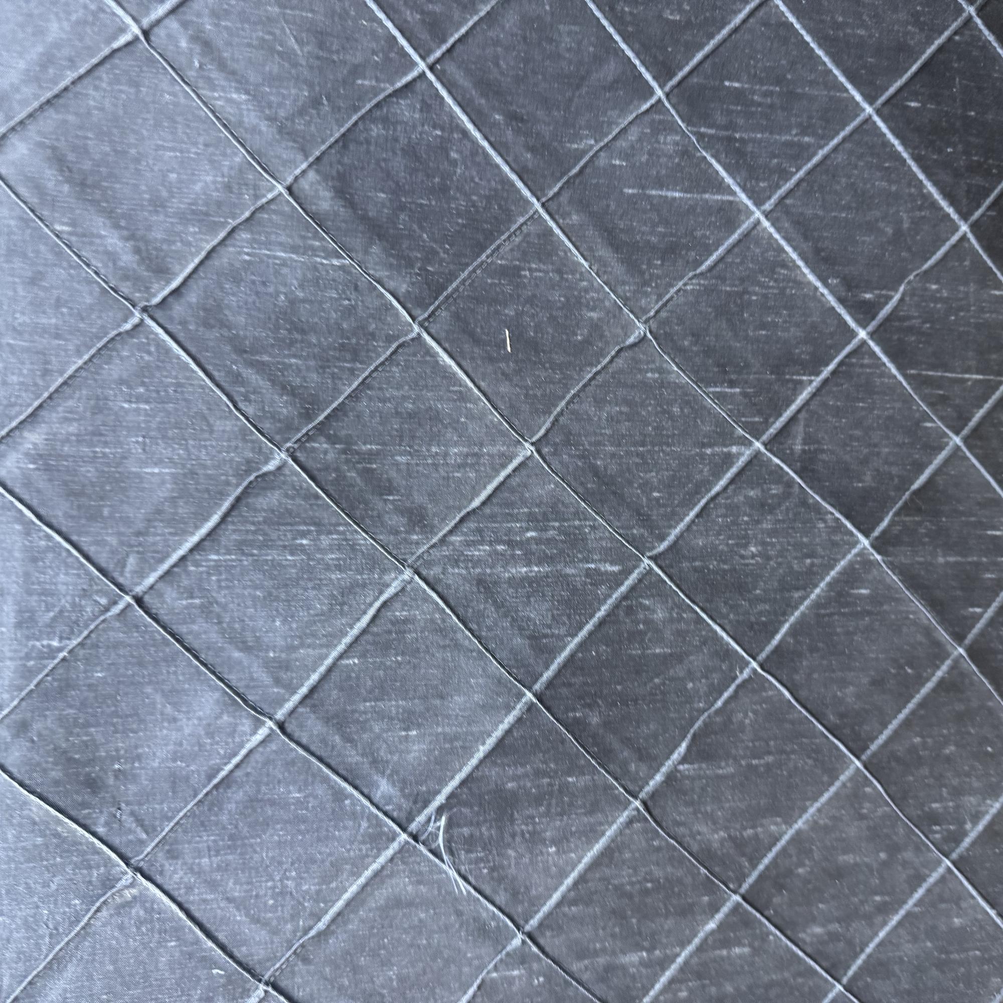 Sachi Fabric in color Slate is a Solid Quilted Small Diamond Silk Fabric pattern good for Drapery & Curtain Fabric