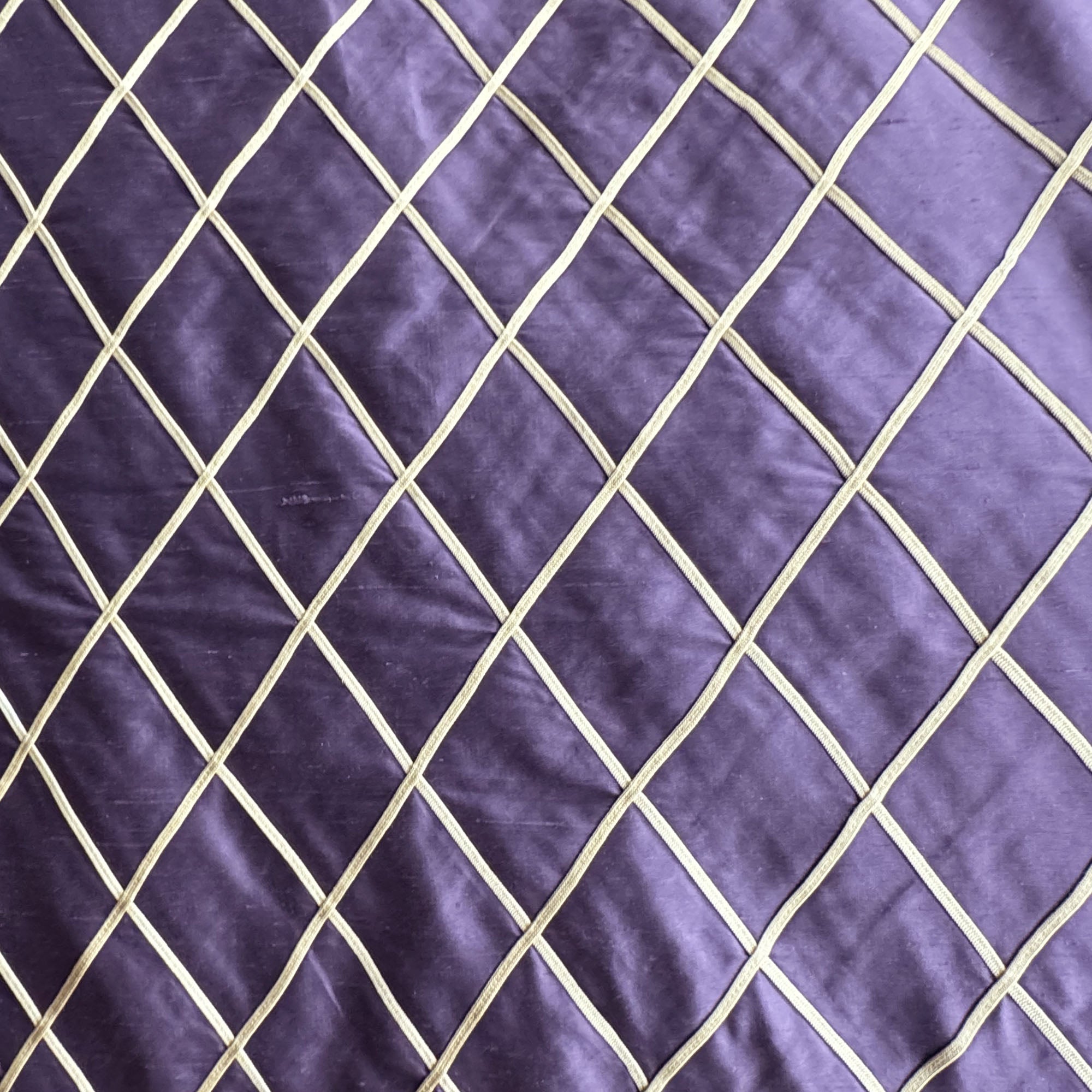 Scada Fabric | Diamond Geometric Silk Fabric | Drapery & Curtain Fabric