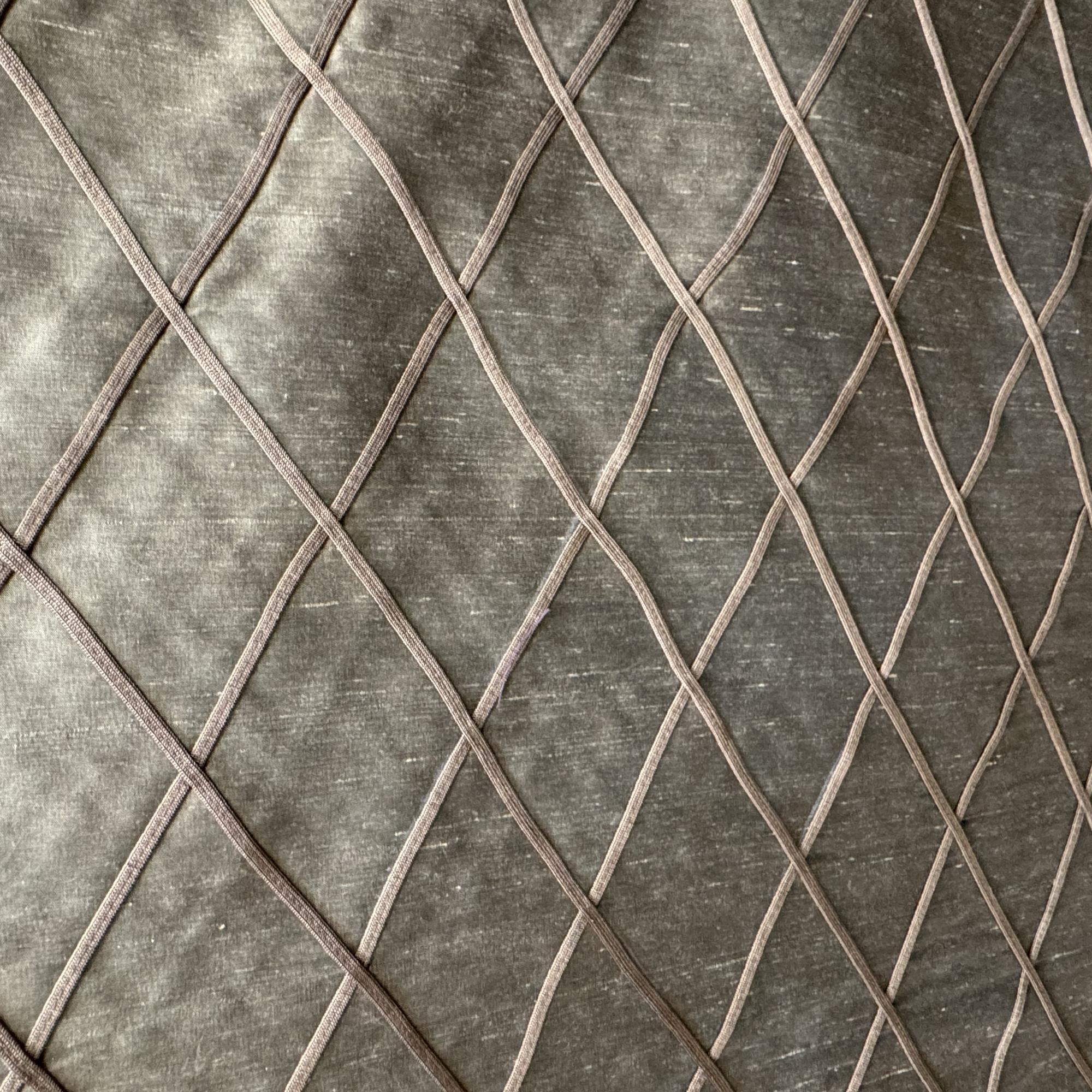 Scada Fabric | Diamond Geometric Silk Fabric | Drapery & Curtain Fabric