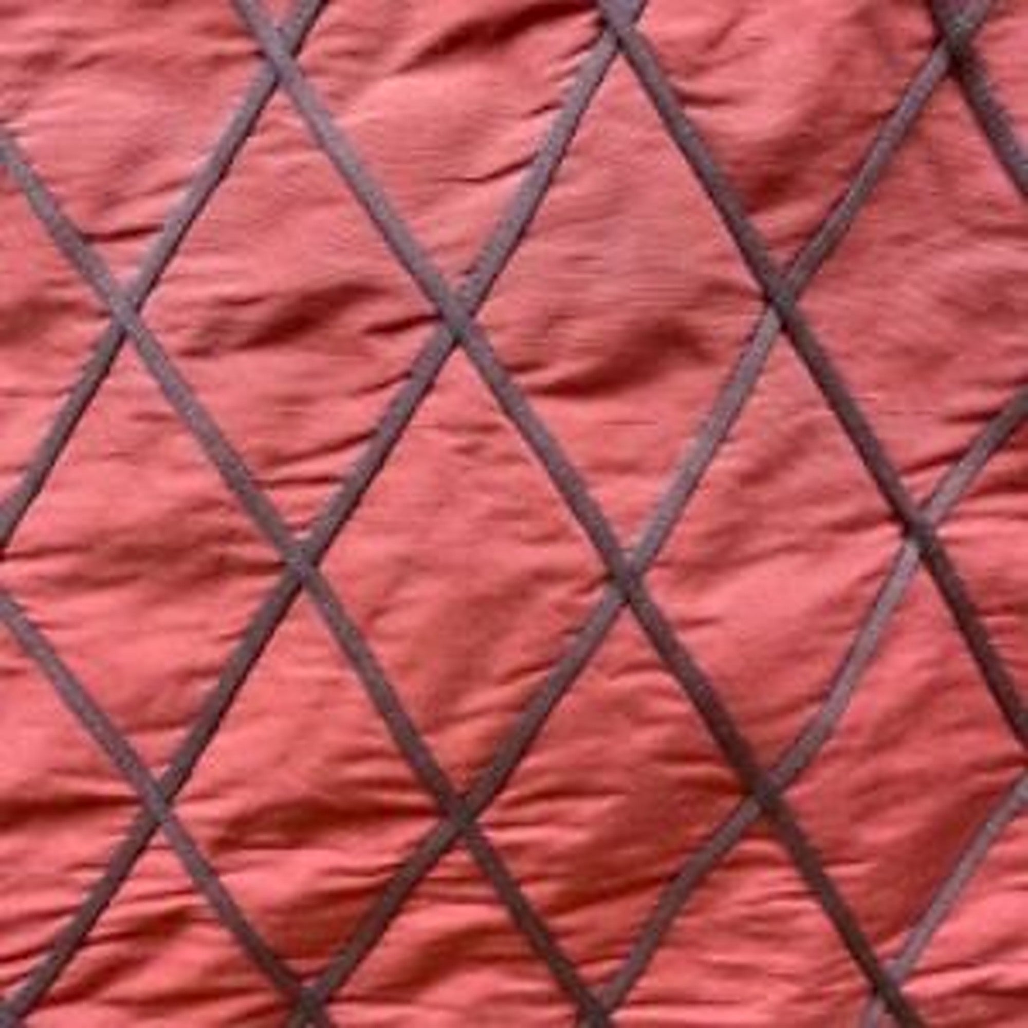 Scada Fabric in color Sienna is a Diamond Geometric Silk Fabric pattern good for Drapery & Curtain Fabric