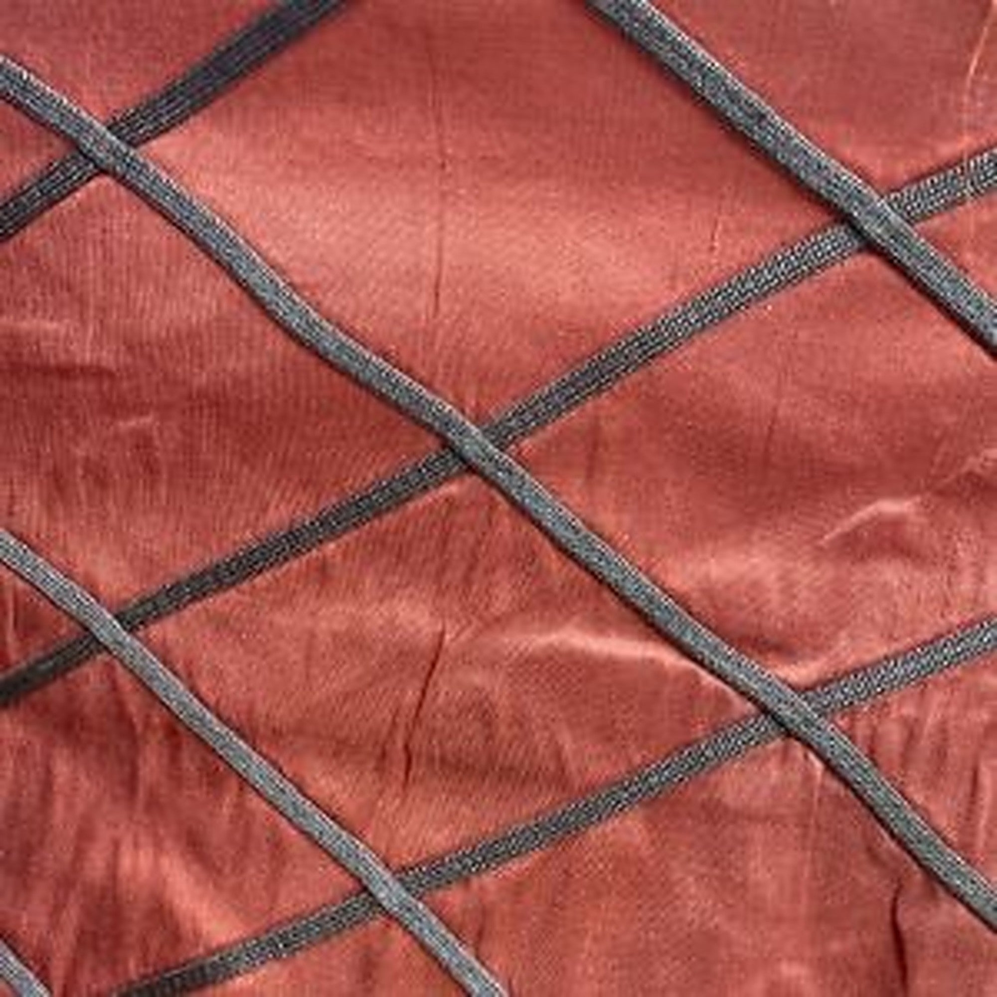 Scada Fabric in color Spice is a Diamond Geometric Silk Fabric pattern good for Drapery & Curtain Fabric