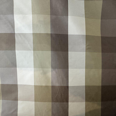 Seymour Fabric in color Taupe is a Striped Square Silk Fabric pattern good for  Drapery & Curtain Fabric