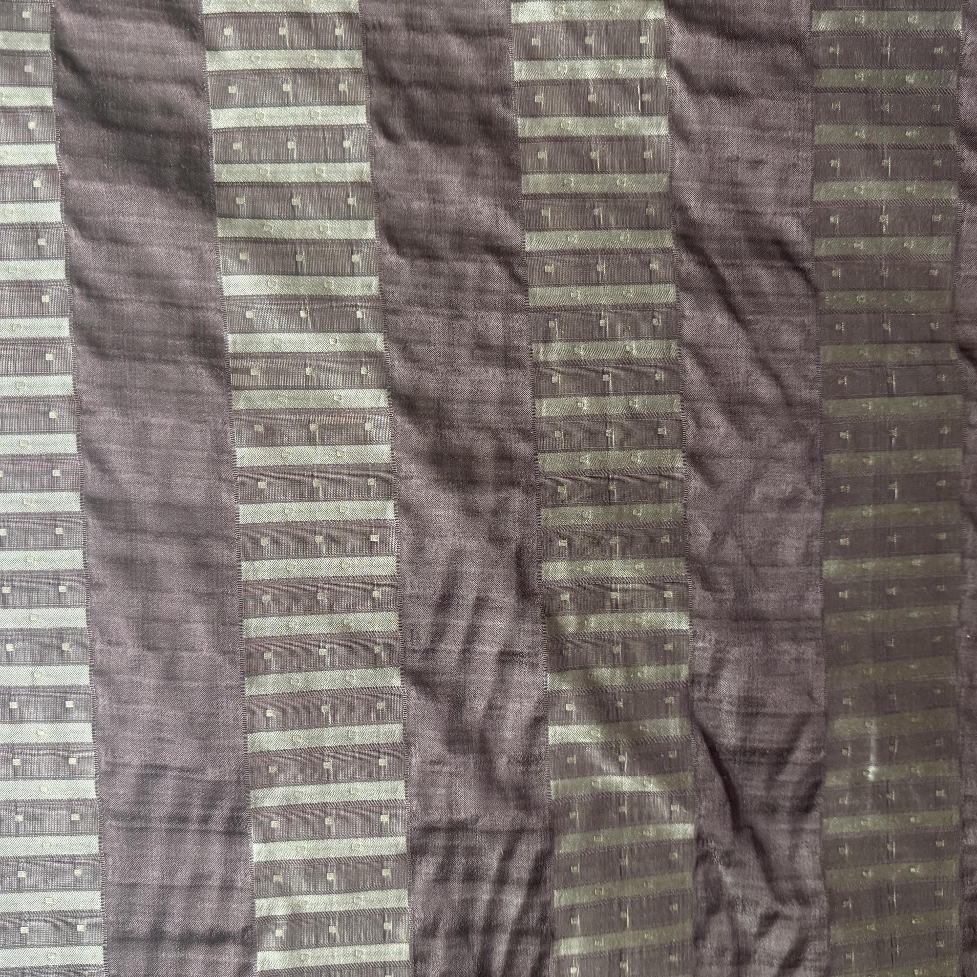 Silva Fabric in color Truffle is a Striped Silk Fabric pattern good for Drapery & Curtain Fabric