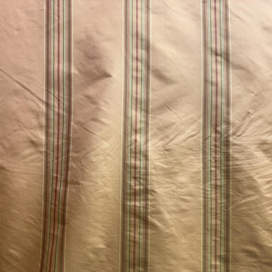Solara Fabric in color Peach is a Multi-Colored Stripe Silk Fabric pattern good for Drapery & Curtain Fabric
