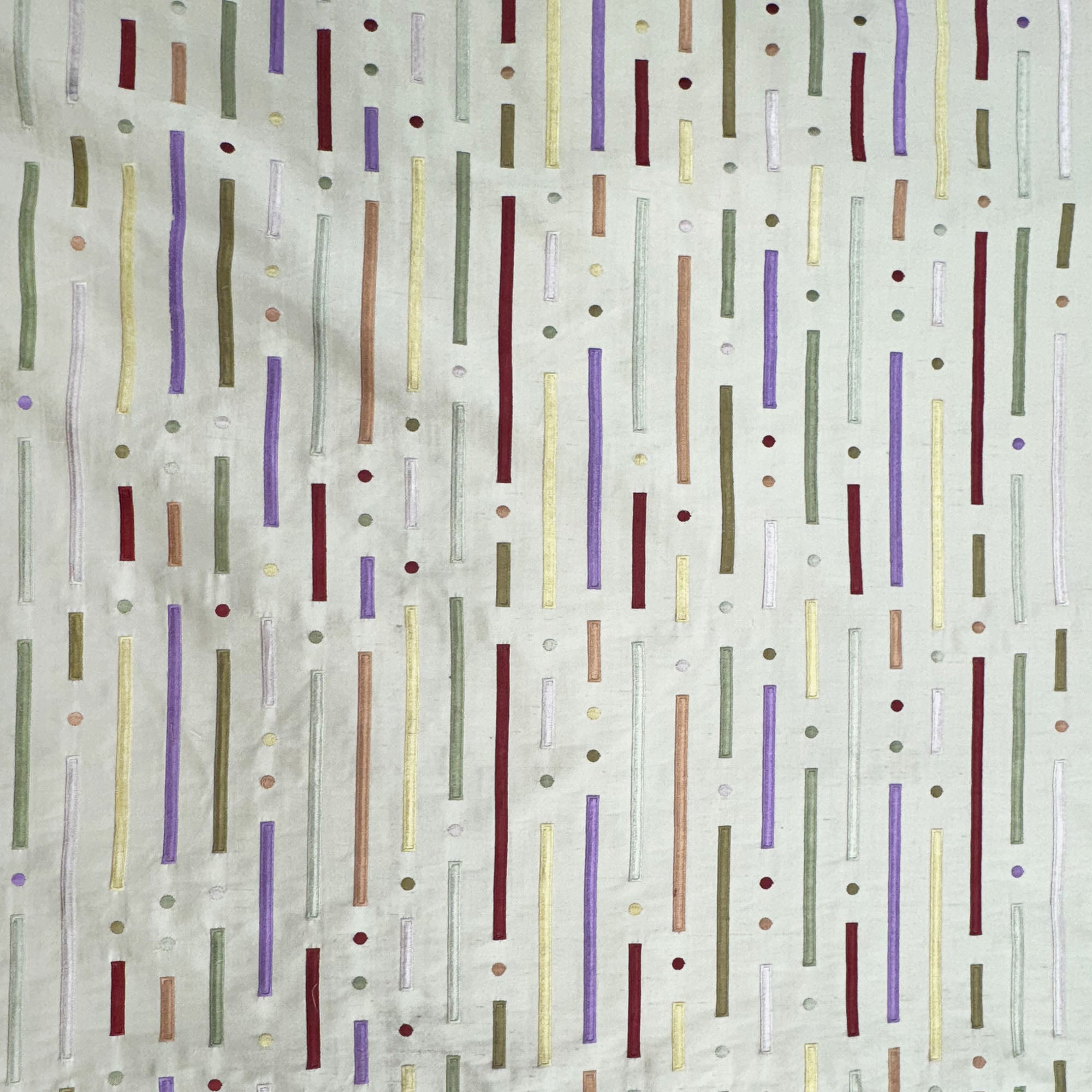 Stratus Fabric | Multi-Colored Stripe Silk Fabric | Drapery & Curtain Fabric