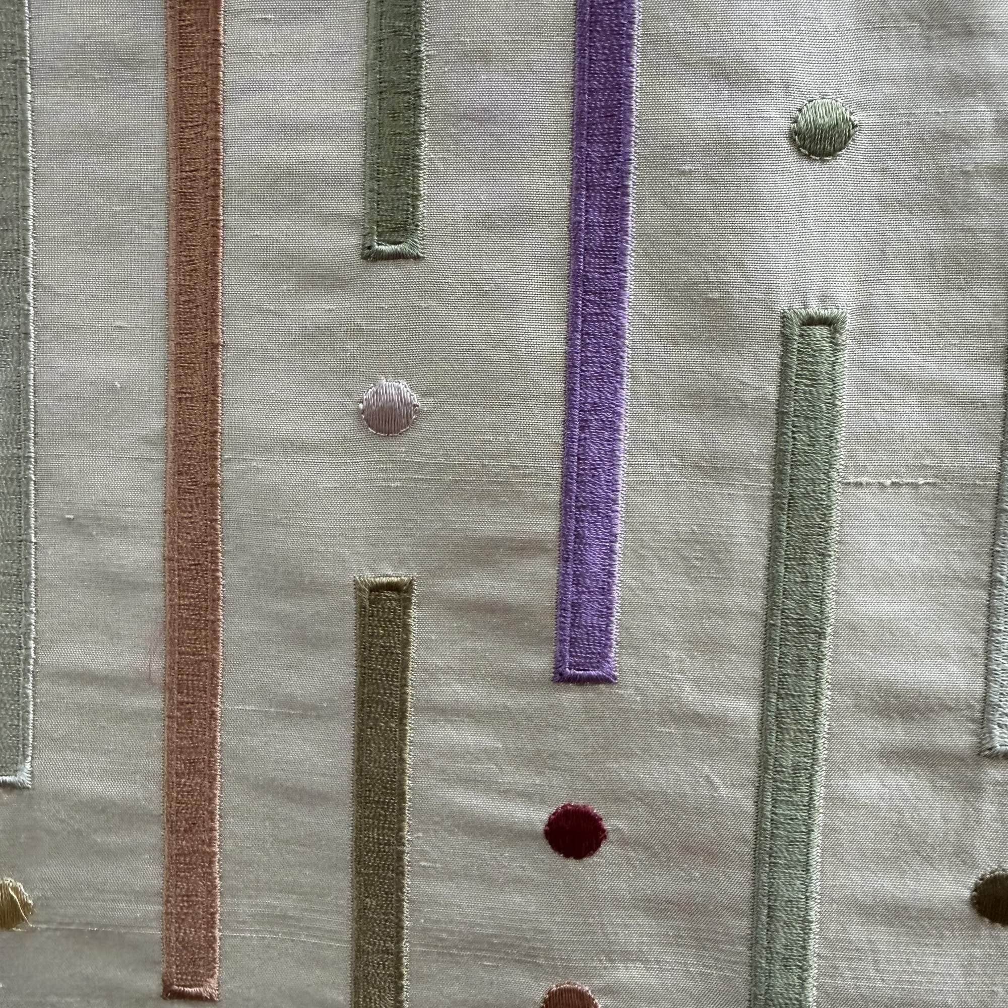 Stratus Fabric in color Carousel is a Multi-Colored Stripe Silk Fabric that is good for Drapery & Curtain Fabric