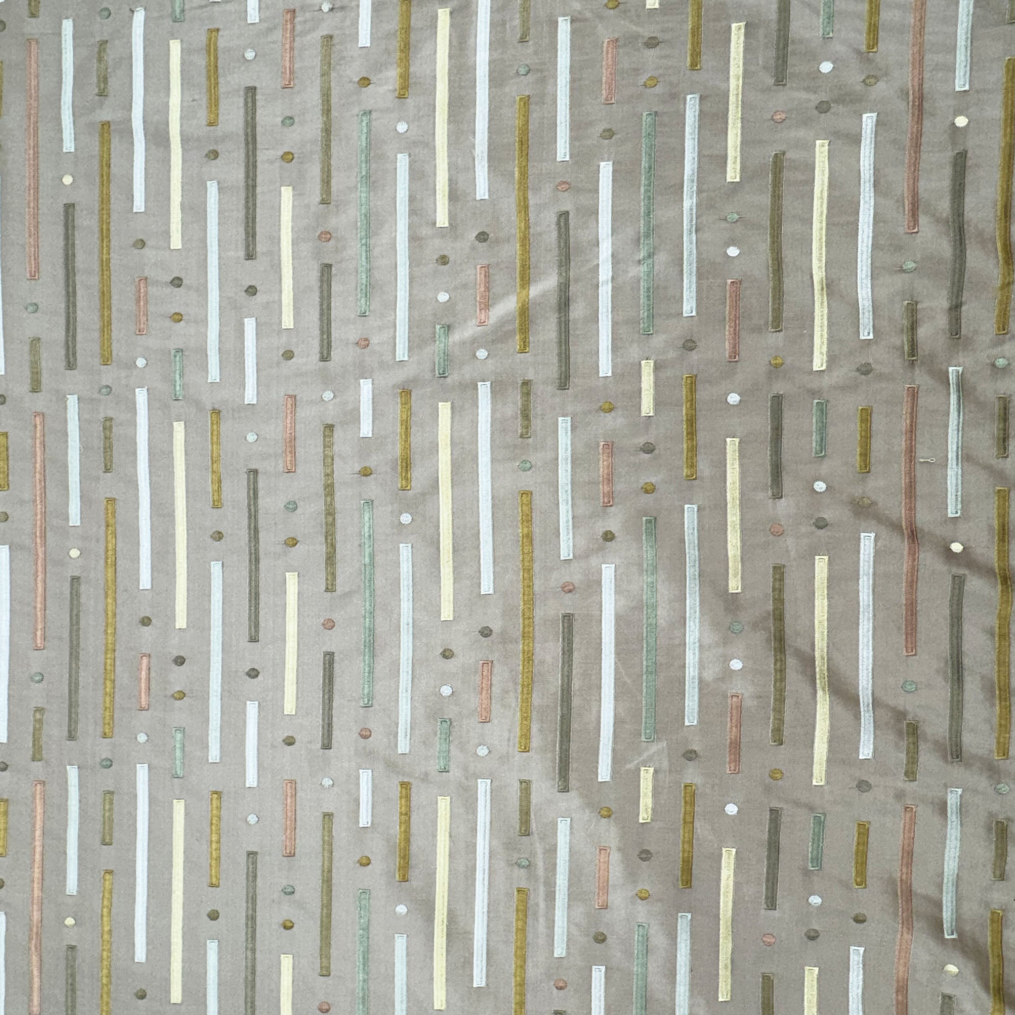 Stratus Fabric | Multi-Colored Stripe Silk Fabric | Drapery & Curtain Fabric