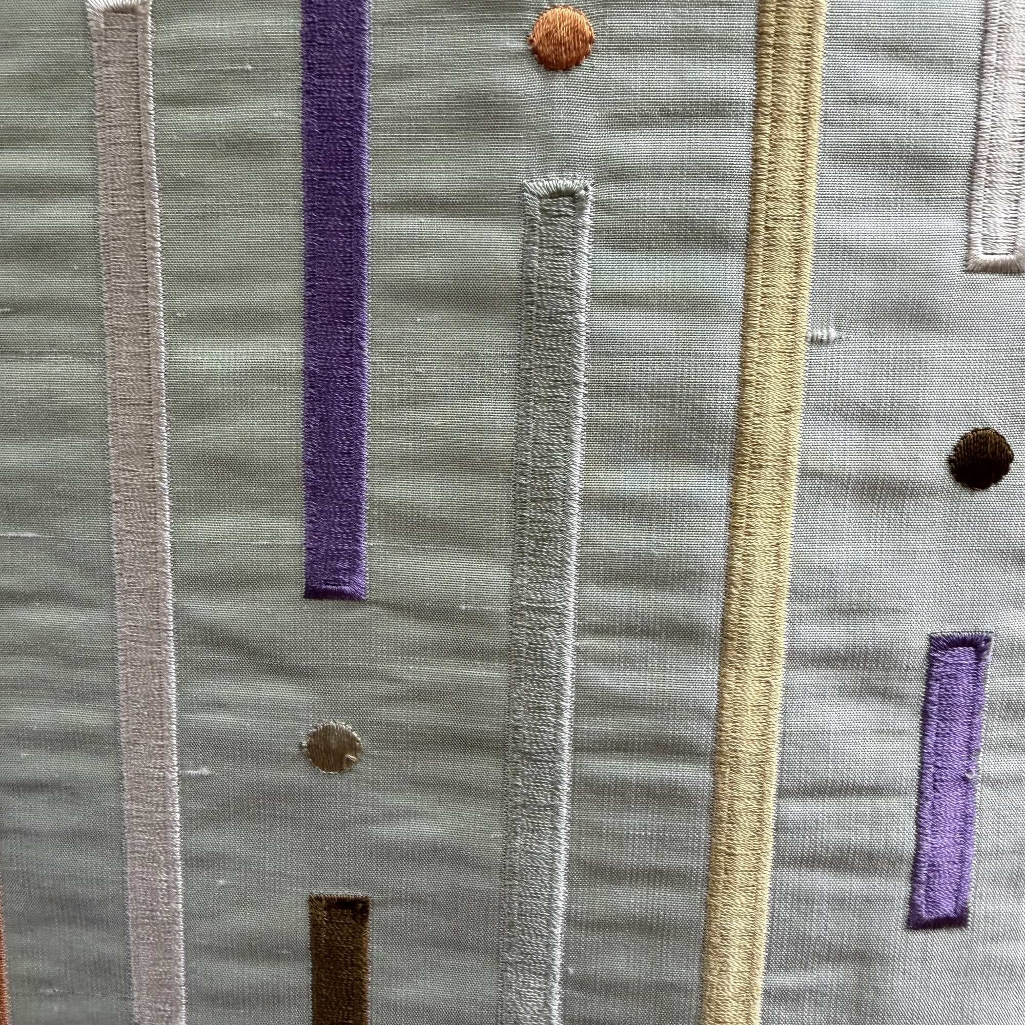Stratus Fabric in color Seaspray is a Multi-Colored Stripe Silk Fabric that is good for Drapery & Curtain Fabric