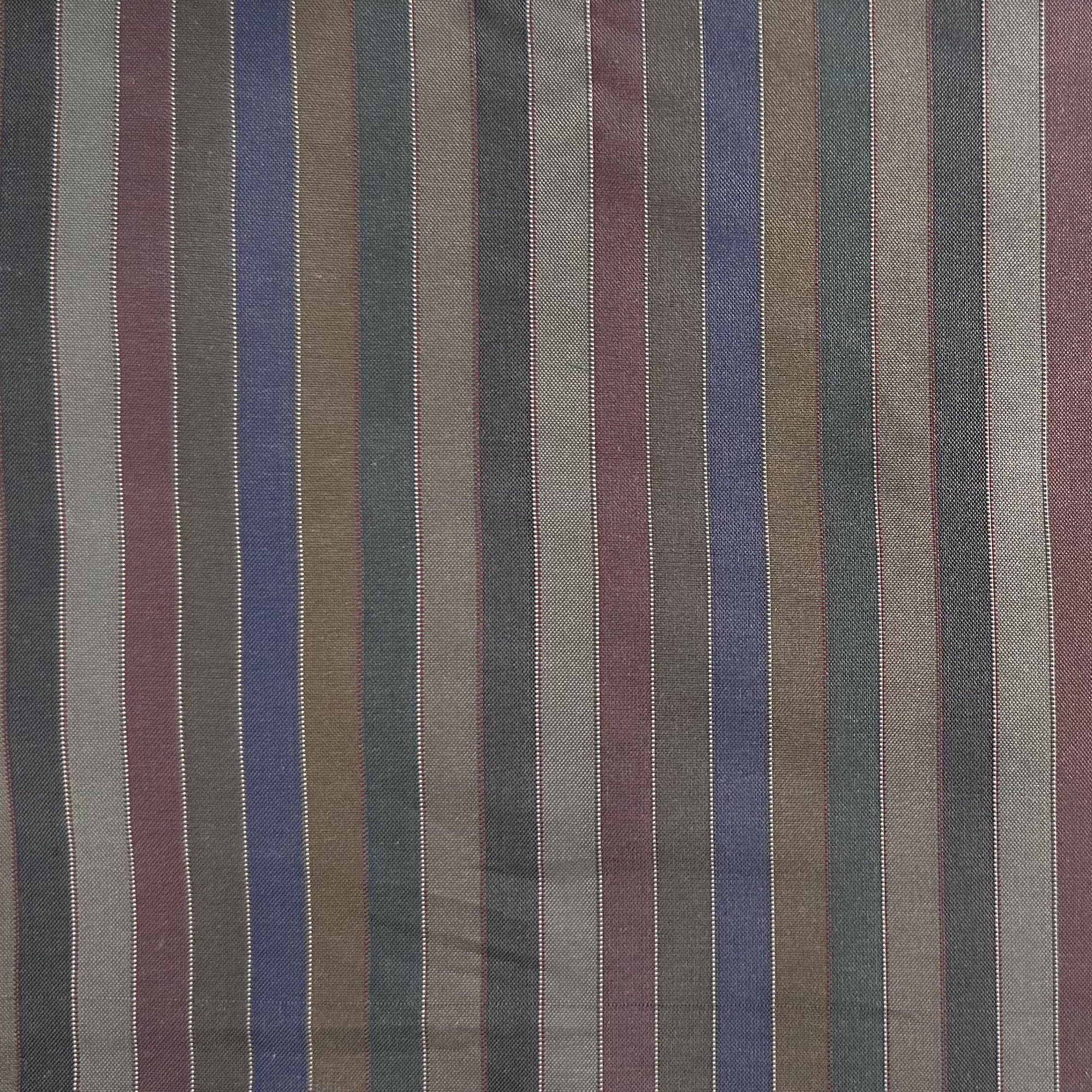 Strozzo Fabric | Multi-Colored Thin Stripe Silk Fabric | Drapery & Curtain Fabric