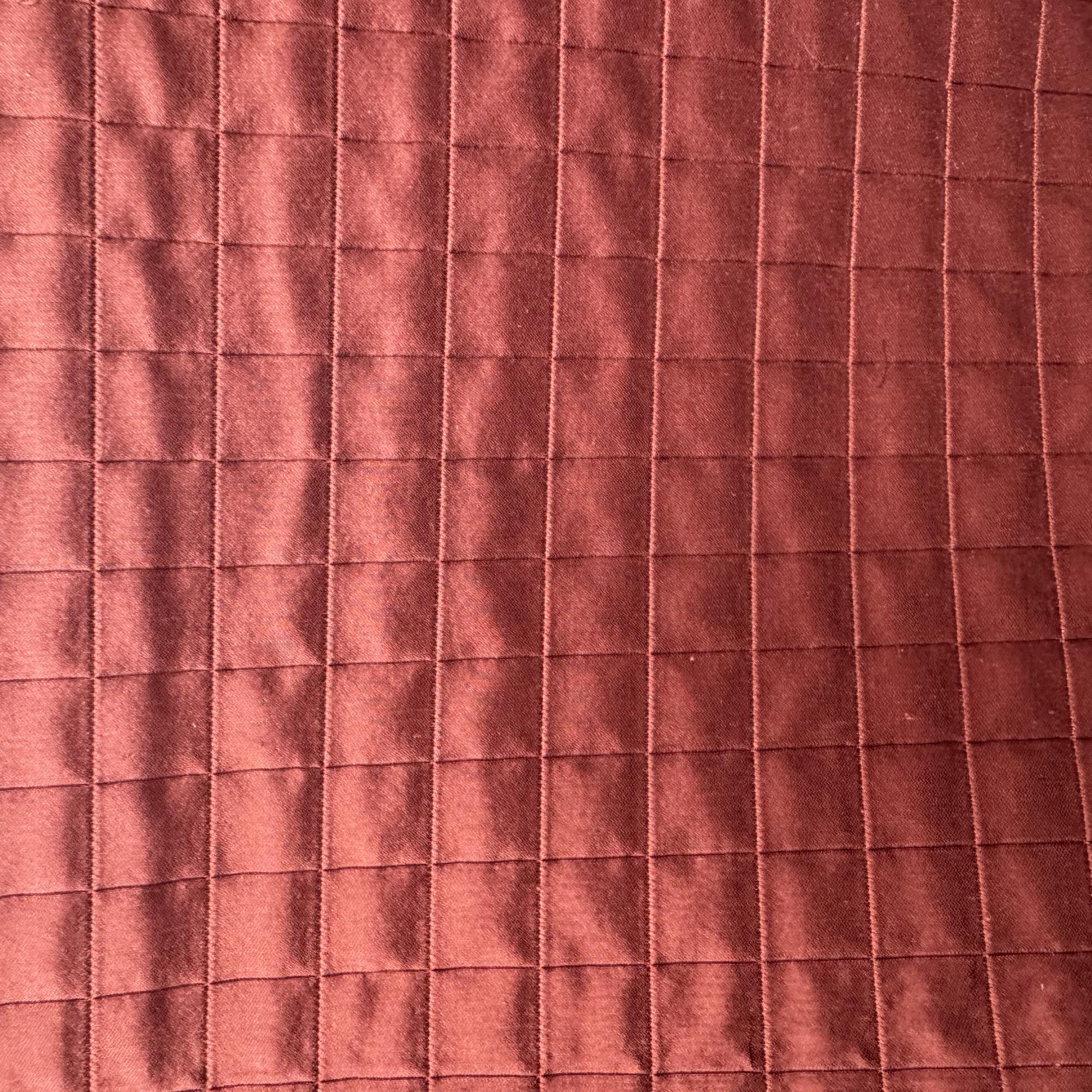 Studio Fabric in color Cinnamon is a Solid Small Square Silk Fabric pattern good for Drapery & Curtain Fabric