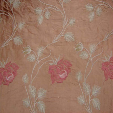 Tamil Fabric | Floral Embroidered Silk Fabric | Drapery & Curtain Fabric