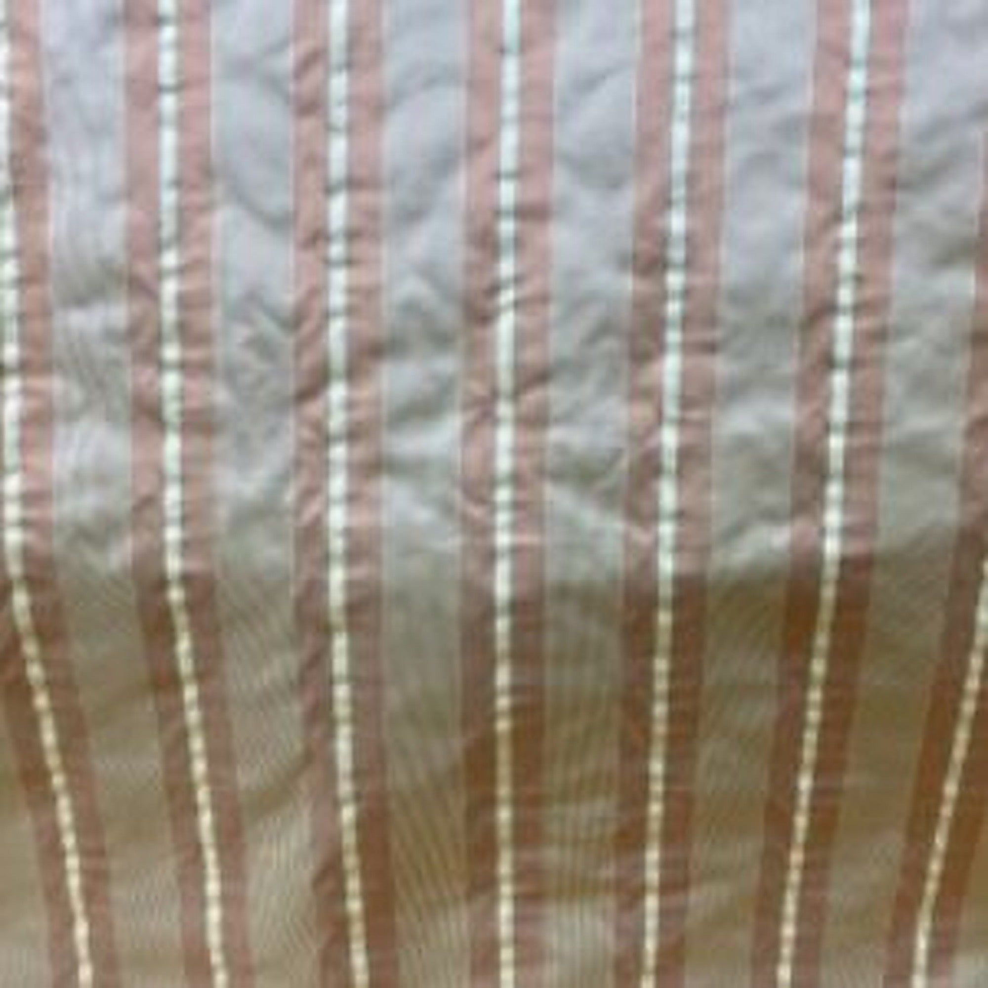 Tresse Fabric in color Salmon is a Multi-Colored Stripe Silk Fabric pattern good for Drapery & Curtain Fabric