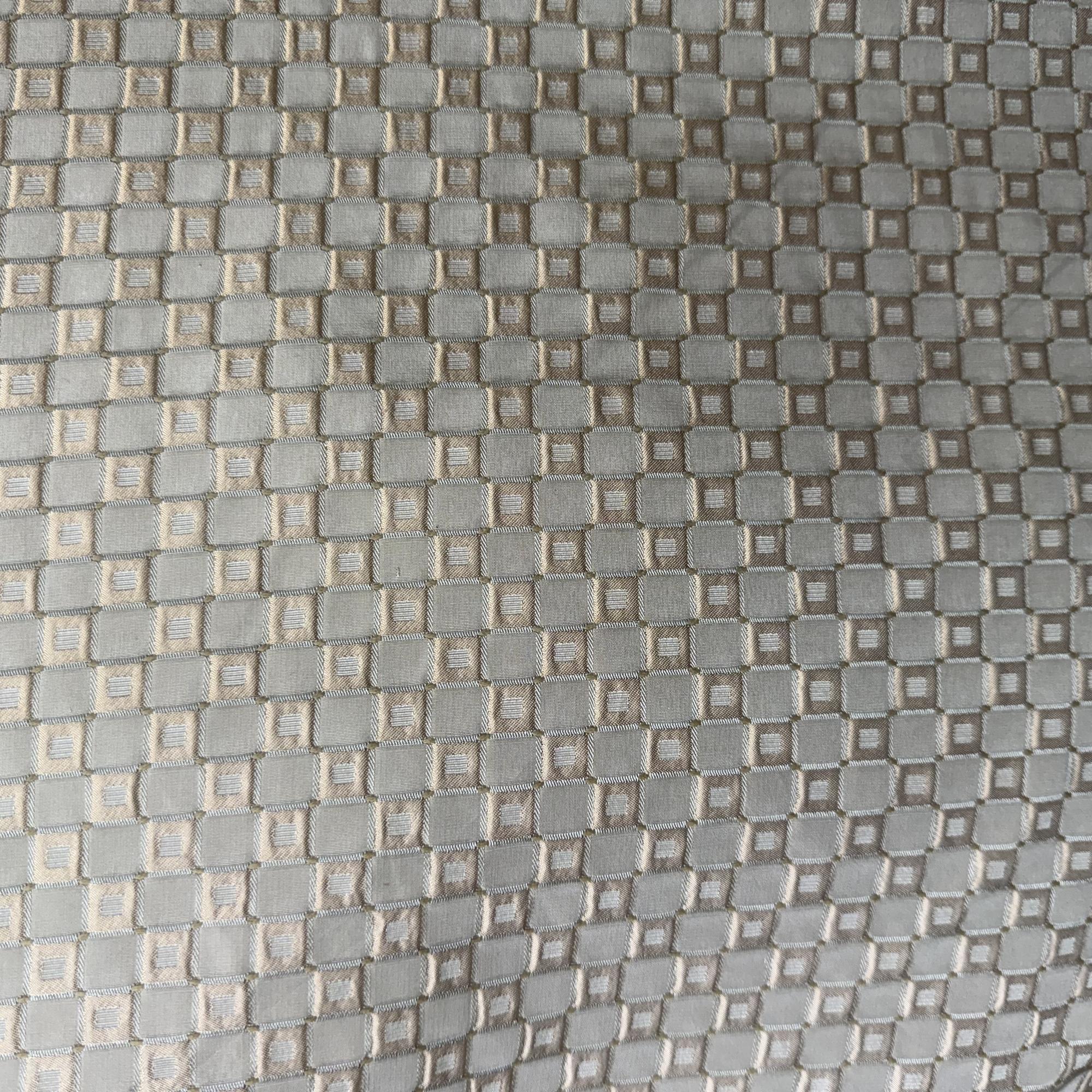 Urban Fabric in color Teal is a Shiny Small Square Silk Fabric pattern good for Drapery & Curtain Fabric