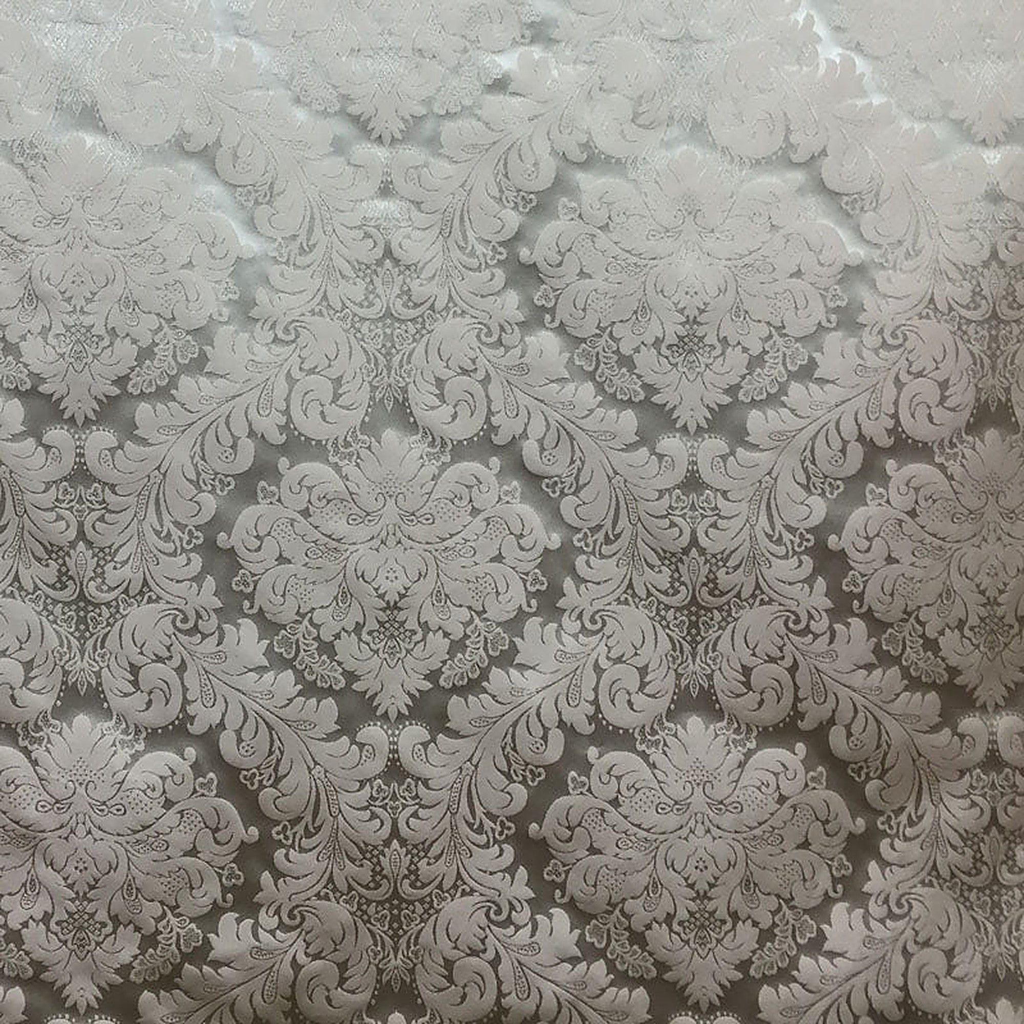 Versus Fabric in color Cognac is a Floral Damask Silk Fabric pattern good for Drapery & Curtain Fabric