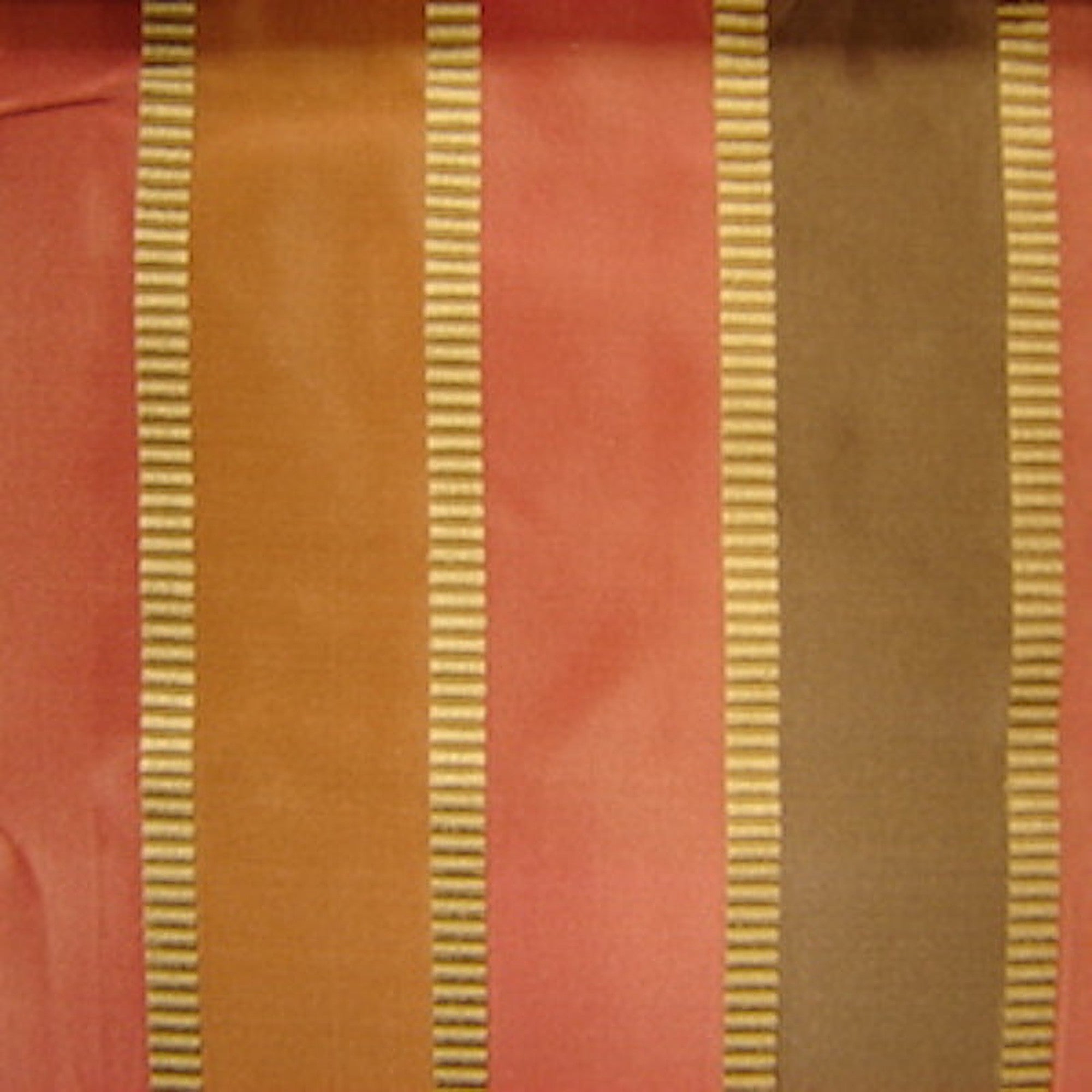 Viva Fabric in color Cinnamon is a Multi-Colored Stripe Silk Fabric pattern good for Drapery & Curtain Fabric