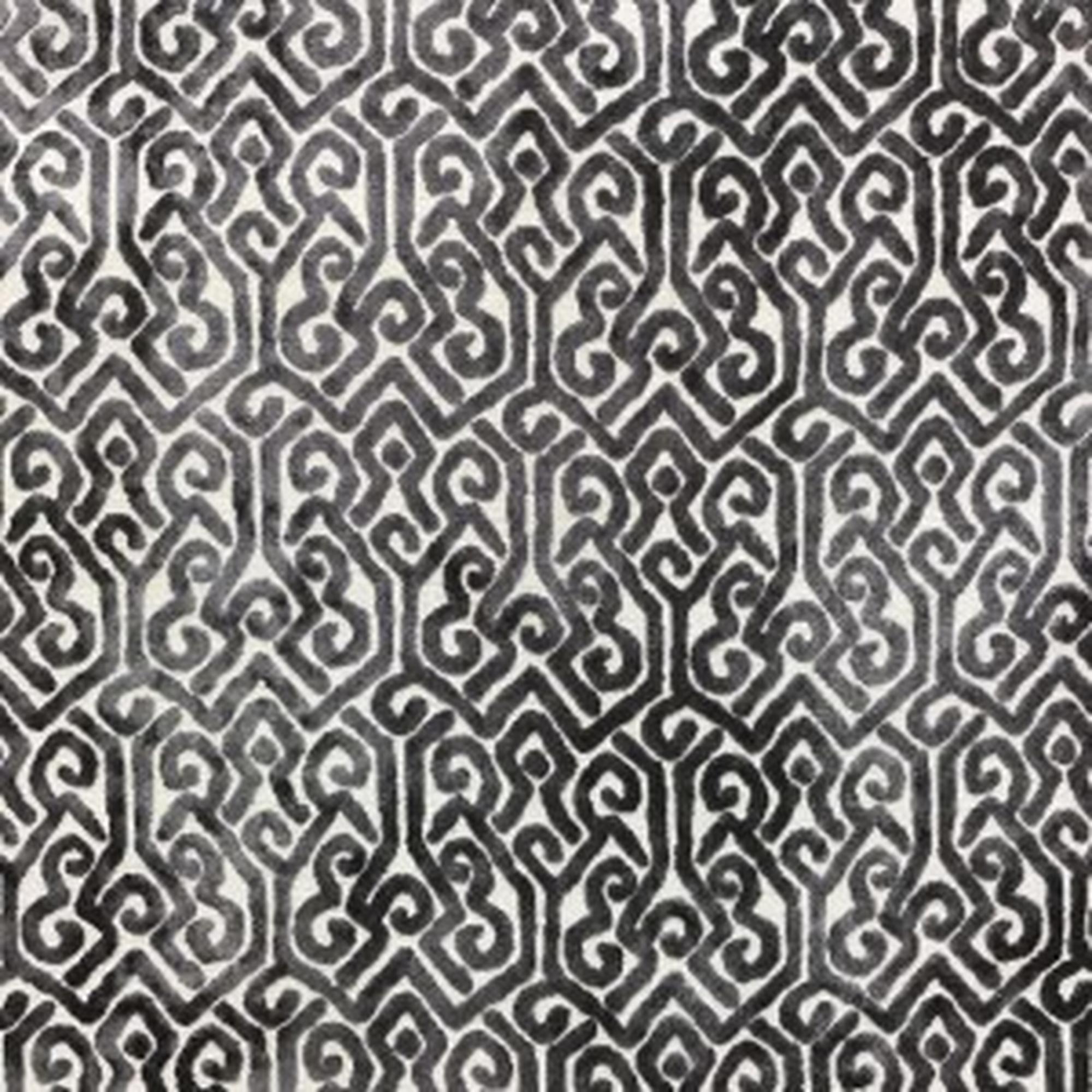 Alexandra fabric in color Gray showcasing fabric tribal cut velvet upholstery fabric & drapery & curtain fabric.