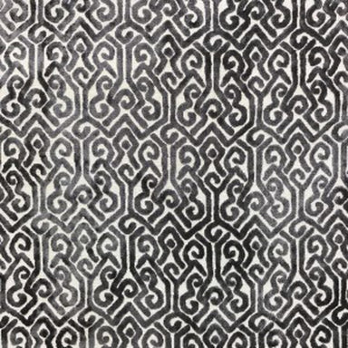 Alexandra fabric in color Gray showcasing fabric tribal cut velvet upholstery fabric & drapery & curtain fabric.