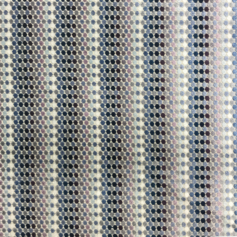Angelo Fabric in color Sky is a Stripe Dotted Chenille Fabric pattern good for Upholstery Fabric