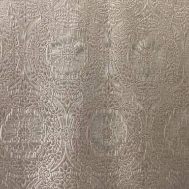 Antonia Fabric in color Beige is a Large Scale Damask Matelassé Fabric pattern good for Drapery & Curtain Fabric and Upholstery 